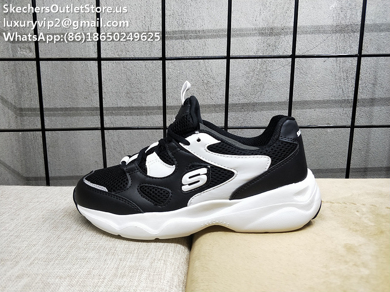 Skechers D'Lites Unisex Sneakers Black White 35-44
